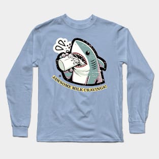 Milk-Shark Fusion - 'Jawsome Milk Cravings' Long Sleeve T-Shirt